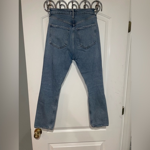 New! Agolde Riley High Rise Distressed Straight Jeans 👖 size 25 - Picture 11 of 13